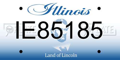 IE85185 Illinois License Plate