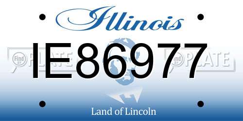 IE86977 Illinois License Plate