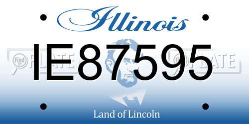 IE87595 Illinois License Plate