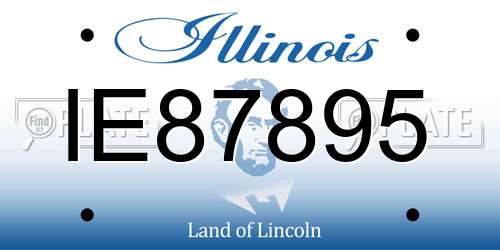 IE87895 Illinois License Plate