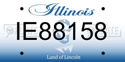 IE88158 Illinois License Plate