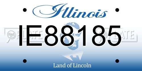IE88185 Illinois License Plate