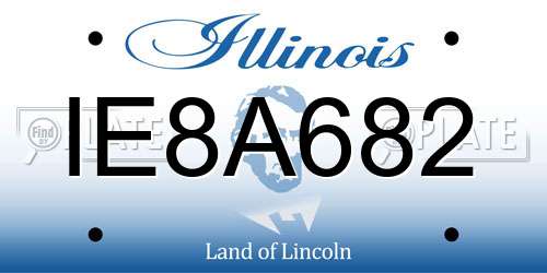 IE8A682 Illinois License Plate