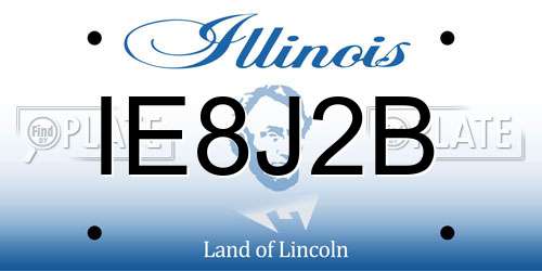 IE8J2B Illinois License Plate