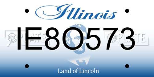 IE8O573 Illinois License Plate