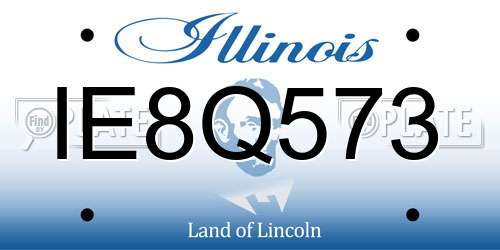 IE8Q573 Illinois License Plate