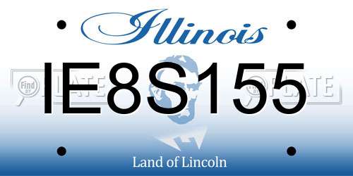 IE8S155 Illinois License Plate