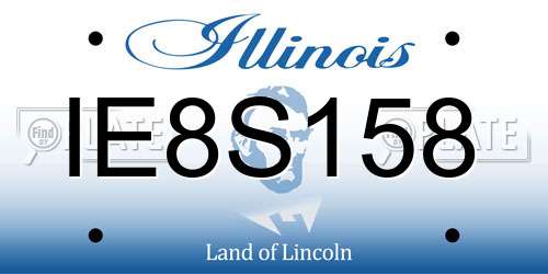 IE8S158 Illinois License Plate