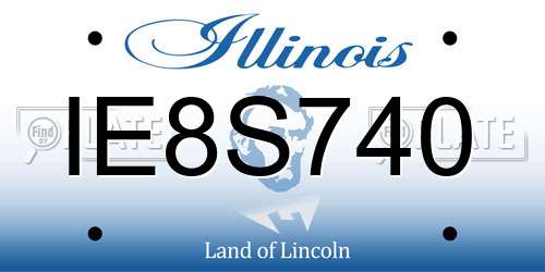 IE8S740 Illinois License Plate