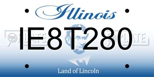 IE8T280 Illinois License Plate