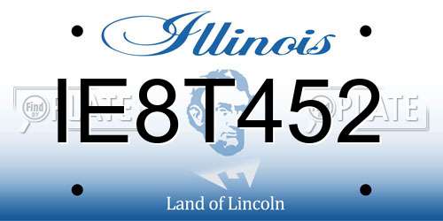 IE8T452 Illinois License Plate