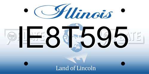 IE8T595 Illinois License Plate