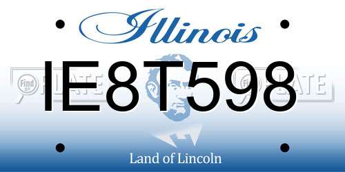 IE8T598 Illinois License Plate