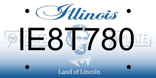 IE8T780 Illinois License Plate