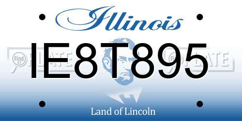IE8T895 Illinois License Plate
