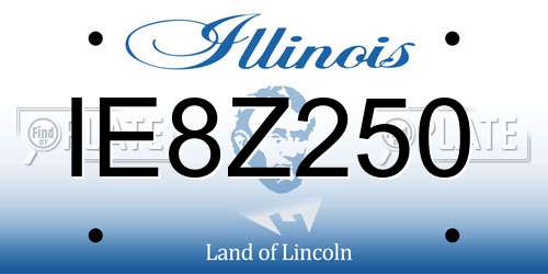 IE8Z250 Illinois License Plate
