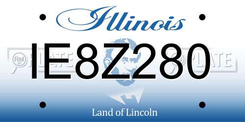 IE8Z280 Illinois License Plate