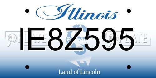 IE8Z595 Illinois License Plate
