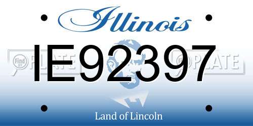 IE92397 Illinois License Plate
