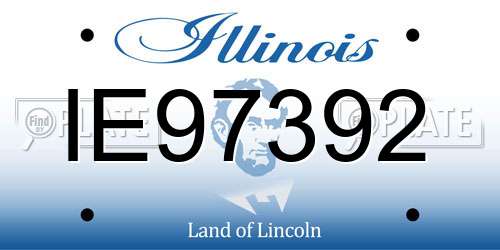 IE97392 Illinois License Plate
