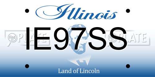 IE97SS Illinois License Plate
