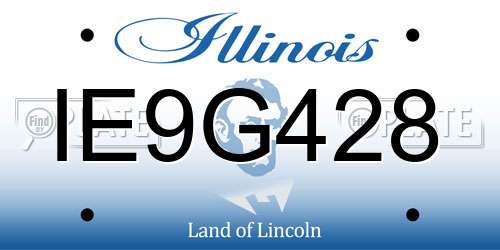 IE9G428 Illinois License Plate