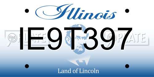 IE9T397 Illinois License Plate