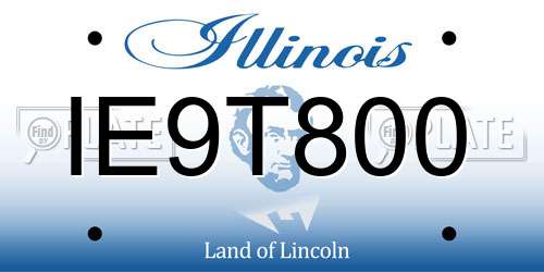 IE9T800 Illinois License Plate