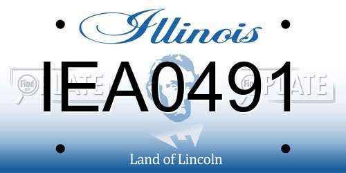 IEA0491 Illinois License Plate