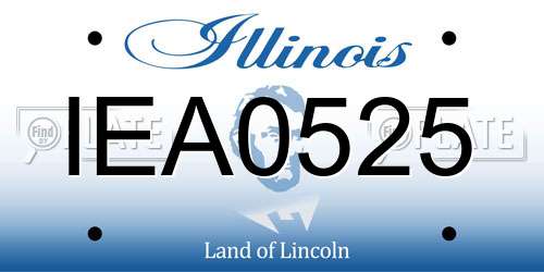 IEA0525 Illinois License Plate