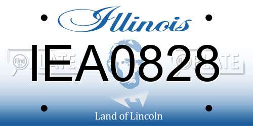 IEA0828 Illinois License Plate