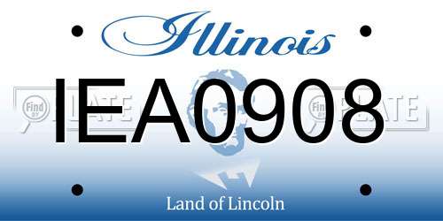 IEA0908 Illinois License Plate