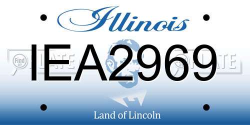 IEA2969 Illinois License Plate