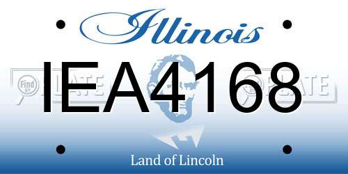 IEA4168 Illinois License Plate