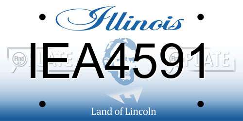 IEA4591 Illinois License Plate