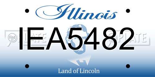 IEA5482 Illinois License Plate