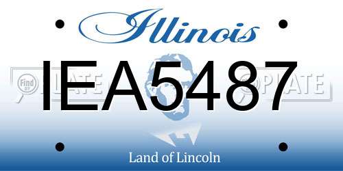 IEA5487 Illinois License Plate