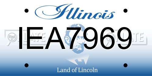 IEA7969 Illinois License Plate