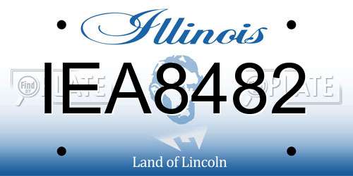 IEA8482 Illinois License Plate