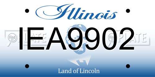 IEA9902 Illinois License Plate