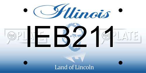 IEB211 Illinois License Plate