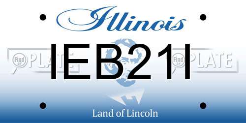 IEB21I Illinois License Plate
