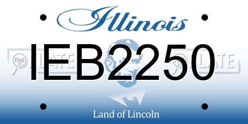 IEB2250 Illinois License Plate