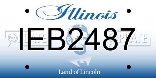 IEB2487 Illinois License Plate