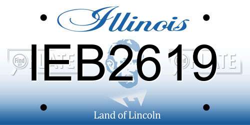 IEB2619 Illinois License Plate