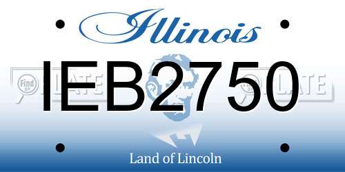 IEB2750 Illinois License Plate