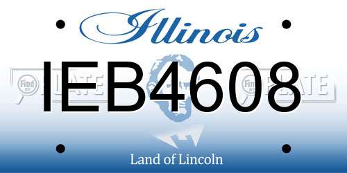 IEB4608 Illinois License Plate