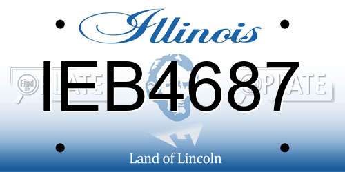 IEB4687 Illinois License Plate