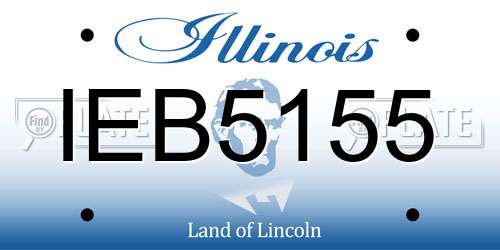 IEB5155 Illinois License Plate