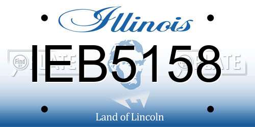 IEB5158 Illinois License Plate